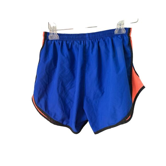 Nike Women's Size Medium Blue/Orange DriFit Running Shorts - Picture 3 of 3